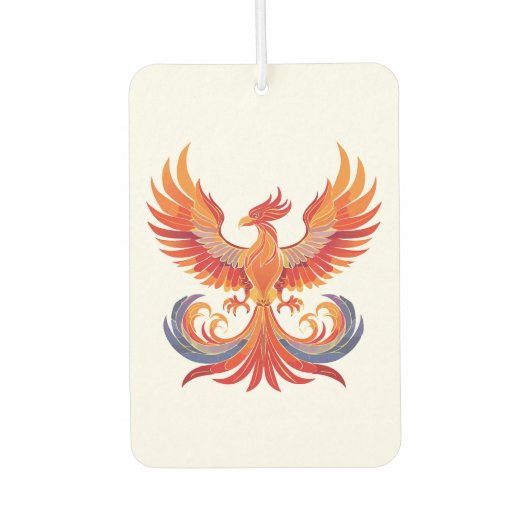 Leuchtender mythologischer Fantasy-Phönixvogel Autolufterfrischer (Vorderseite)