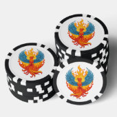 Leuchtender mythologischer Fantasy-Phönixvogel Pokerchips (Stapel)