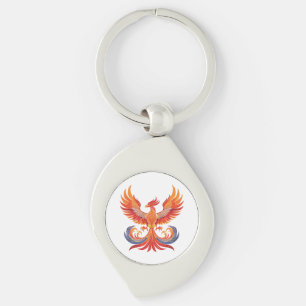 Leuchtender mythologischer Fantasy-Phönixvogel Schlüsselanhänger