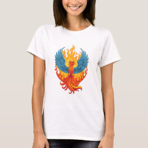 Leuchtender mythologischer Fantasy-Phönixvogel T-Shirt