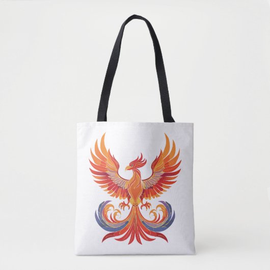 Leuchtender mythologischer Fantasy-Phönixvogel Tasche (Vorderseite)