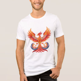 Leuchtender mythologischer Fantasy-Phönixvogel Tri-Blend Shirt