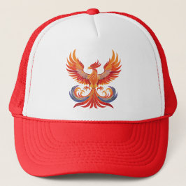 Leuchtender mythologischer Fantasy-Phönixvogel Truckerkappe