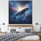 Leuchtender Nebel Buckelwal Leinwanddruck (Insitu (Schlafzimmer))