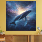 Leuchtender Nebel Buckelwal Leinwanddruck (Insitu (Wohnzimmer))