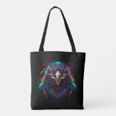 Leuchtender Neon Eagle Artistic Tasche (Rückseite)