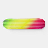 Leuchtender Neon fluoreszierender Regenbogen-Ober Skateboard (Horizontal)