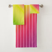 Leuchtender Neon fluoreszierender Regenbogenfarbst Badhandtuch Set (Insitu)