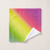 Leuchtender Neon fluoreszierender Regenbogenfarbst Badhandtuch Set (Waschlappen)