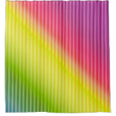 Leuchtender Neon fluoreszierender Regenbogenfarbst Duschvorhang (Vorderseite)
