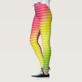 Leuchtender Neon fluoreszierender Regenbogenfarbst Leggings (Links)