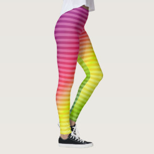 Leuchtender Neon fluoreszierender Regenbogenfarbst Leggings