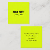 Leuchtender Neon Gelb-leuchtender Farbton Telefonnummerkarte (Vorne/Hinten)
