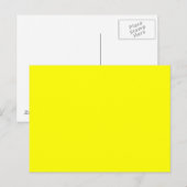 Leuchtender Neon Yellow Postkarte (Vorne/Hinten)
