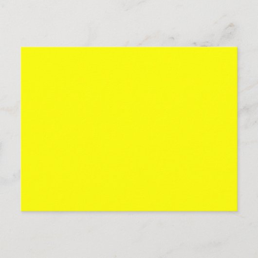 Leuchtender Neon Yellow Postkarte (Vorderseite)