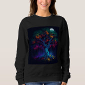 Leuchtender Neonbaum des Lebens Sweatshirt (Vorderseite)