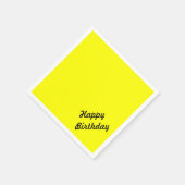 Leuchtender Neongelber Text Serviette (Ecke)