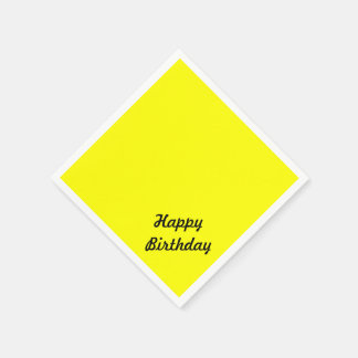 Leuchtender Neongelber Text Serviette