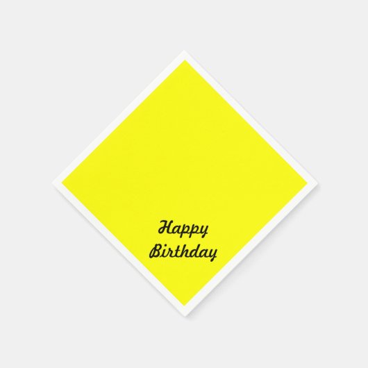Leuchtender Neongelber Text Serviette (Ecke)