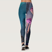 Leuchtender Pilzwald Fuchs Fantasy-Kunst Leggings (Rückseite)