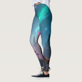 Leuchtender Pilzwald Fuchs Fantasy-Kunst Leggings (Links)