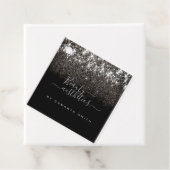 Leuchtender Platinsilber-Glitzer Elegante Markieru Geschenkanhänger (Beispiel)