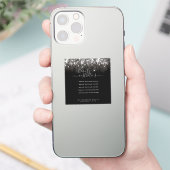 Leuchtender Platinsilber-Glitzer Elegante Schönhei Aufkleber (Telefon)