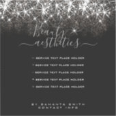 Leuchtender Platinsilber-Glitzer Elegante Schönhei Aufkleber (Vorderseite)