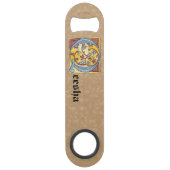 Leuchtender Rechteckbuchstabe Q Speed Flaschenöffner (Vorderseite)