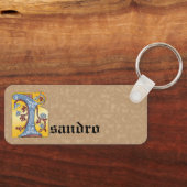 Leuchtender rechteckiger, blauer und roter Buchsta Schlüsselanhänger (Vorderseite)