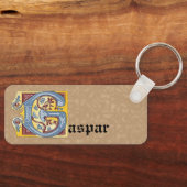 Leuchtender rechteckiger, blauer und roter Leuchtb Schlüsselanhänger (Vorderseite)