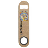 Leuchtender rechteckiger, blauer und roter Leuchtb Speed Flaschenöffner (Vorderseite)