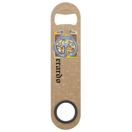 Leuchtender rechteckiger, blauer und roter Leuchtb Speed Flaschenöffner (Vorderseite)