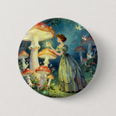 Leuchtender riesiger Pilzgarten Button (Vorderseite)