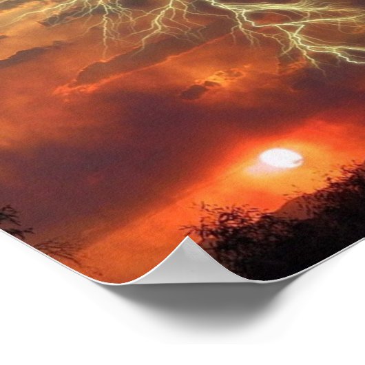 Leuchtender Sonnenset Poster (Ecke)