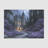 Leuchtender Stein Gothic Fantasy Schloss Decoupage Seidenpapier (Vorderseite)