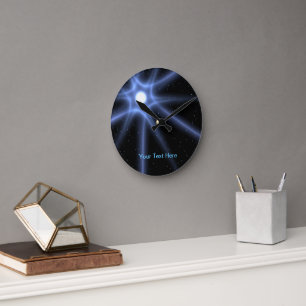 Leuchtender Stern Runde Wanduhr