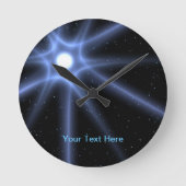 Leuchtender Stern Runde Wanduhr (Vorderseite)