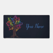 Leuchtender, strahlender, farbiger Baum Schreibtischunterlage (Vorderseite)