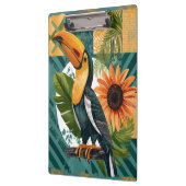 Leuchtender Tukan in tropischer Harmonie Klemmbrett (Links)