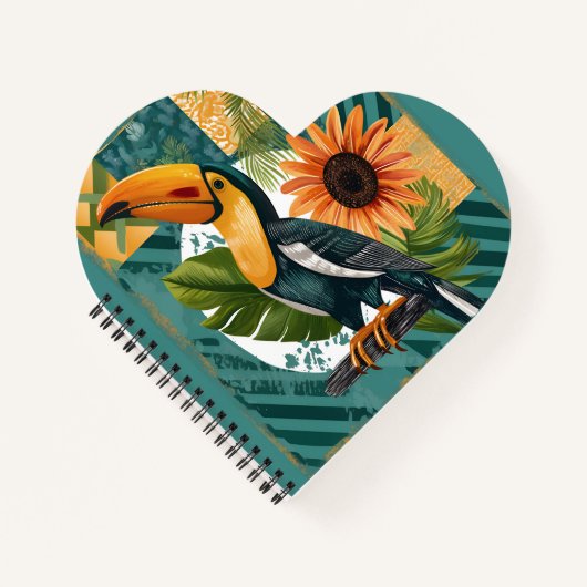 Leuchtender Tukan in tropischer Harmonie Notizblock (Vorderseite)