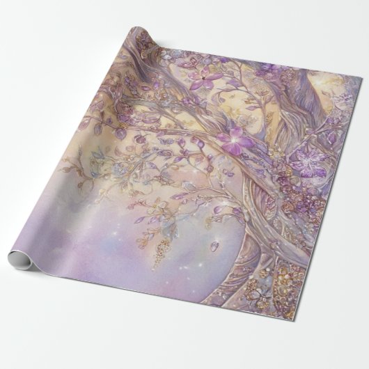 Leuchtender Wald Geschenkpapier (Ungerollt)