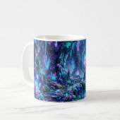 Leuchtender Wald mit See Kaffeetasse (Vorderseite Links)