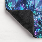 Leuchtender Wald mit See Mousepad (Ecke)