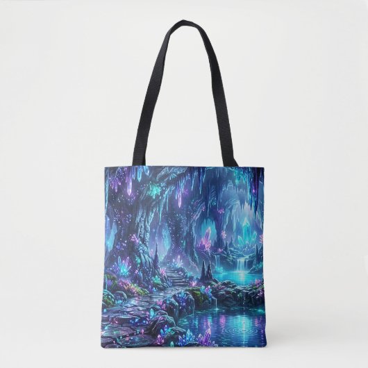 Leuchtender Wald mit See Tasche (Vorderseite)