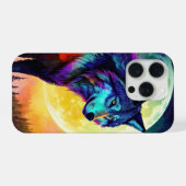 Leuchtender Wolf iPhone Hülle (Rückseite (Horizontal))