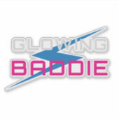 Leuchtendes Baddie Neon-Ästhetik Aufkleber (Vorderseite)