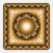 Leuchtendes, bläsernes Muster, quadratischer Aufkl Aufkleber (Vorderseite)