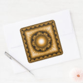 Leuchtendes, bläsernes Muster, quadratischer Aufkl Aufkleber (Umschlag)