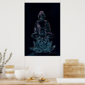 leuchtendes Buddha-Poster Poster (Küche)